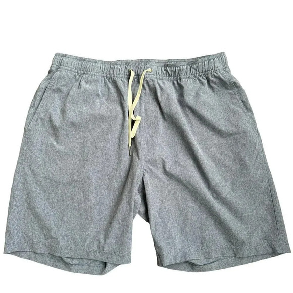 Fair Harbor Mens One Athletic Shorts Size 2XL Gray Solid Logo Drawstring Gym - Picture 1 of 6